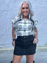 4062 Black Denim Skirt