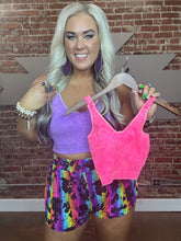 4091 Coral Ribbed Stretch Bralette