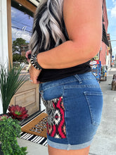 4557 All Patched Up Denim Shorts Leopard