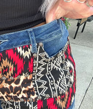 4557 All Patched Up Denim Shorts Leopard