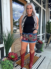 4557 All Patched Up Denim Shorts Leopard