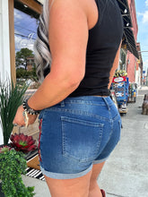 4557 All Patched Up Denim Shorts Leopard