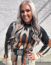 3610 Caramel Cowboy Sweater Dress