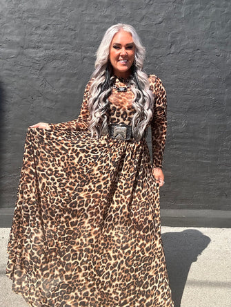 5462 Mesh Magic Dress Leopard