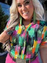 4072 Brush Print Top