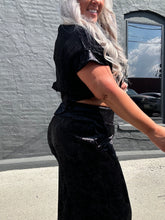 5416 Black Velvet Pants