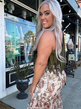 3654 Olive Fringe Bodysuit