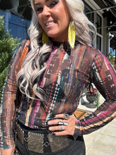 4302 Aztec Warrior Mesh Top