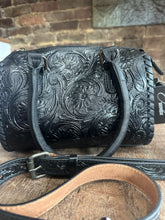 5340 Tooled Leather Speedy Purse Black