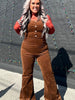 5503 Cord Cowgirl Overalls Chestnut