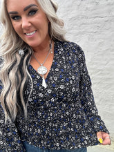 3131 Floral Smocked Blouse