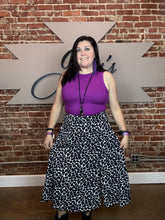 2889 Animal Print Midi Skirt