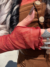 5469 Floral Lace Top Brick