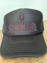 4278 Boot Stitch Snapback Black/Pink