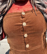 5503 Cord Cowgirl Overalls Chestnut