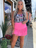 2916 Fortworth Fringe Skirt Pink