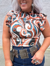 4771 Neutral Swirl Top