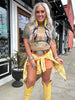 4094 Orange Stretch Shorts