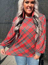 5512 Merry and Checked Top