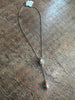4117 Sterling Silver and Spiny Turquoise Lariat Necklace