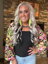 3935 Floral Grunge Top