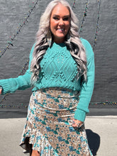 5444 The Turquoise Flower Dress