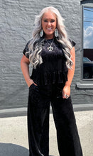 5416 Black Velvet Pants