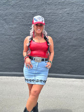 5355 Howdy Hemline Denim Skirt