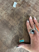 5361 14K Gold Plated Turq Necklace