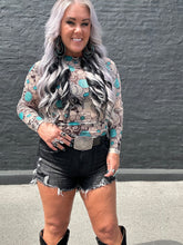 5284 Tattoos On This Town Mesh Top