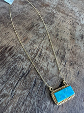5361 14K Gold Plated Turq Necklace
