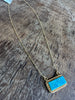 5361 14K Gold Plated Turq Necklace