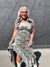 5444 The Turquoise Flower Dress