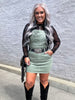3921 Judy Blue Skirt Overalls Sage