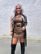 3126 Metallic Bronze Dress