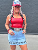 5355 Howdy Hemline Denim Skirt