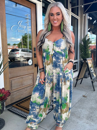 3887 Antique Watercolor Jumpsuit