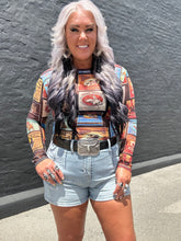 5303 Westy Collage Mesh Top