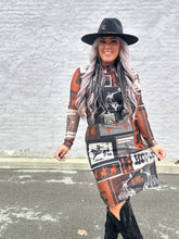 4954 Cowtown Collage Mesh Dress