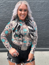 5284 Tattoos On This Town Mesh Top