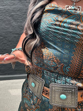 5395 Emerald Satin Skirt Set