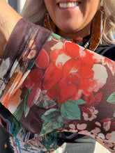 3735 Floral Pop Mesh Top