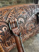 5339 Tooled Leather Speedy Purse Brown