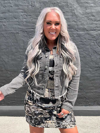 5427 Gray Denim Jacket
