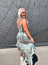 5444 The Turquoise Flower Dress