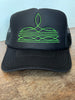4279 Boot Stitch Snapback Black/Lime