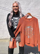 4950 Tinsel Taos Sweater Rust