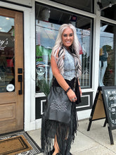 4542 Boot Stitch Leather Handbag Black