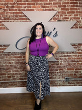 2889 Animal Print Midi Skirt