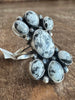 4756 Sterling Silver White Buffalo Ring